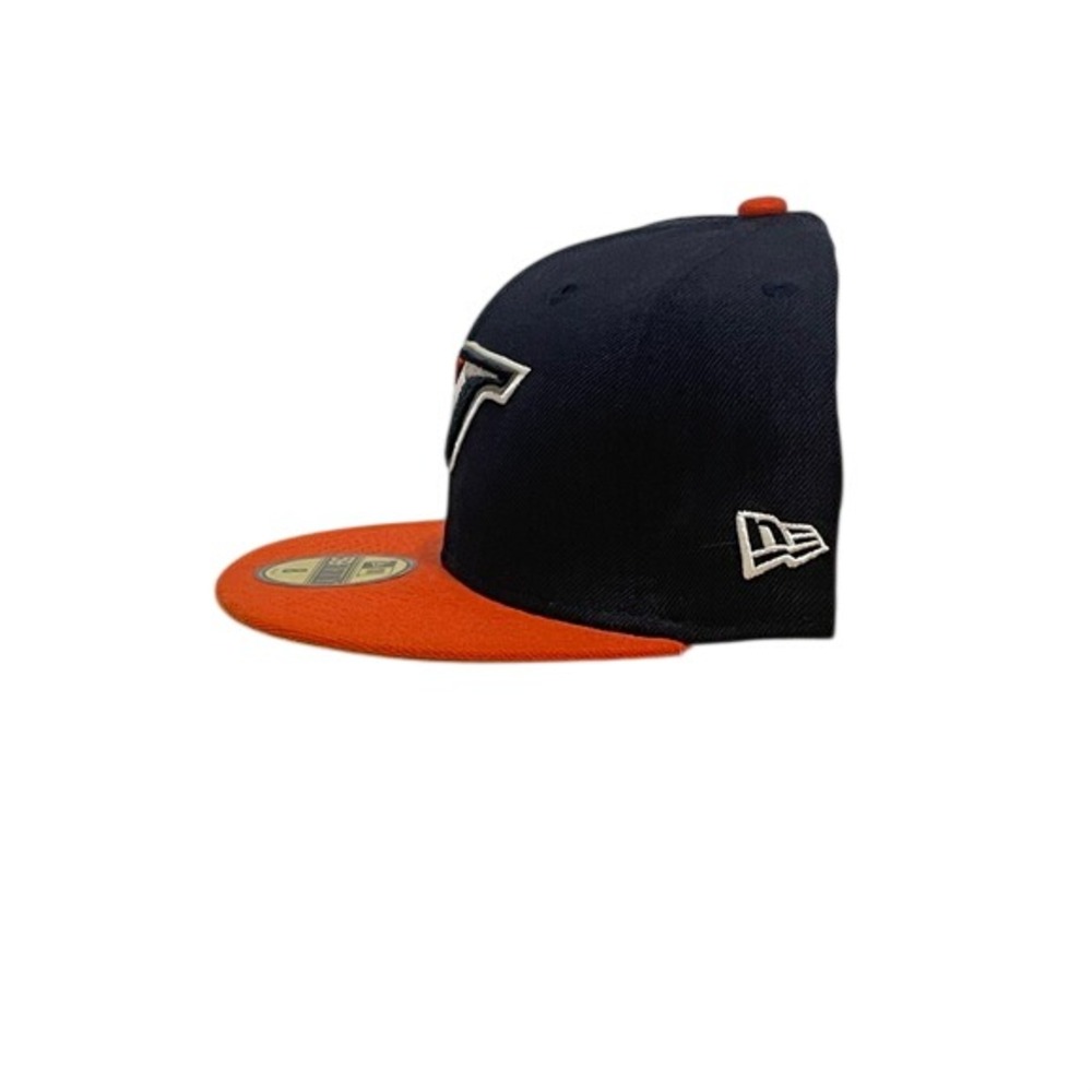 New Era 59FIFTY Toronto Blue Jays Fitted Hat Navy Orange Size 8 MLB Cap - Picture 2 of 4